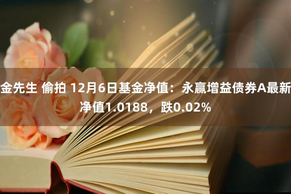 金先生 偷拍 12月6日基金净值：永赢增益债券A最新净值1.0188，跌0.02%