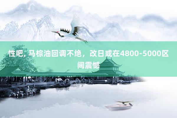 性吧， 马棕油回调不绝，改日或在4800-5000区间震憾