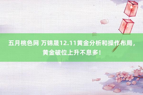 五月桃色网 万锦晟12.11黄金分析和操作布局，黄金破位上升不息多！