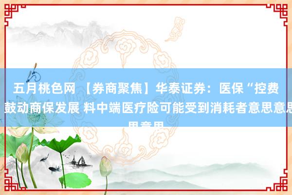 五月桃色网 【券商聚焦】华泰证券：医保“控费”鼓动商保发展 料中端医疗险可能受到消耗者意思意思